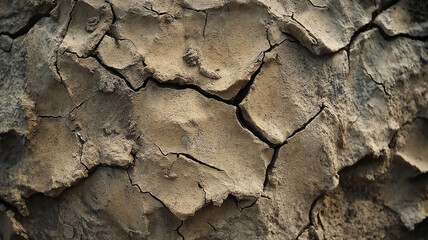 Dry cracked earth texture. Concept of drought, aridity, and desertification.