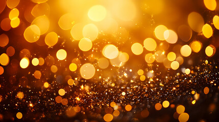 A golden, glittering Christmas background, creating a festive atmosphere.