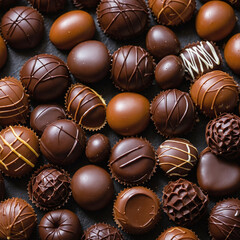 Fototapeta premium Gourmet Chocolate and Sugary Delights for Your Indulgent Dessert Table