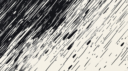 Obraz premium Abstract depiction of an overcast sky with dynamic brush strokes in a monochromatic style