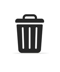 Trash can,garbage can,rubbish bin icon stock illustration