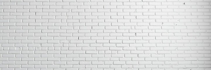 Obraz premium White brick wall with a clean and minimalist design, perfect for backgrounds in interior design, architecture, and construction projects, minimalist, modern