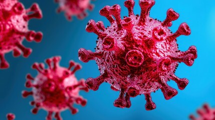 Impact of covid-19 virus spread global scientific visualization digital art macro view health awareness