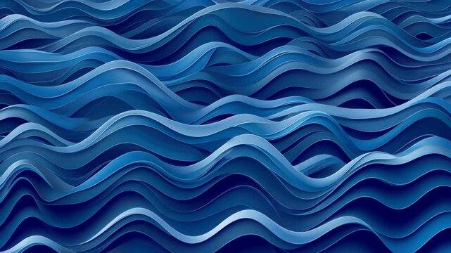 Seamless blue vector pattern of rhythmic waves for dynamic digital designs, Ai Generated.
