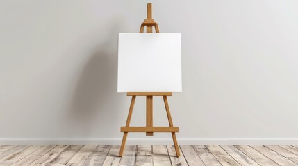 Vibrant canvas on a wood easel, perfect for promoting art schools or store ads with an artistic flair.