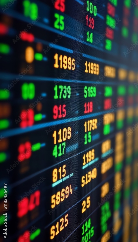 Poster exploring financial investment strategies stock market index trends and indicator insights