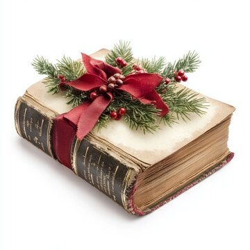 recommend clip art: Christmas caroling book isolated on white background