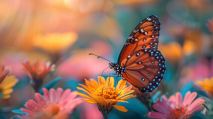 Obraz premium butterfly on flower