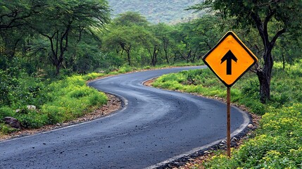 Curvy road ahead