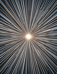 Obraz premium Thin lines radiating outward from a central glowing dot