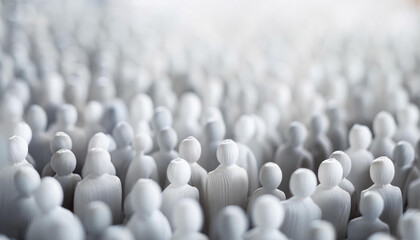 Fototapeta premium Close-Up of Crowd and Group Dynamics Elements