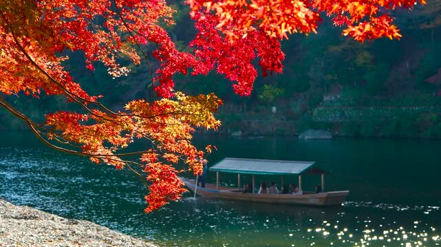 京都・嵐山の紅葉