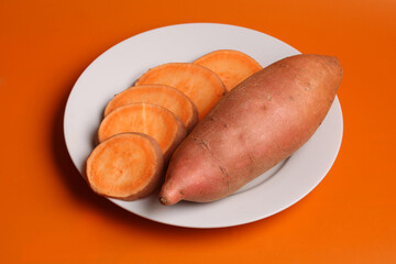 sweet potato yam on a plate