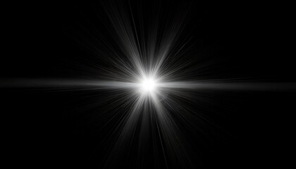 Fototapeta premium Lens Flare light over Black Background. Easy to add overlay or screen filter over Photos texture 