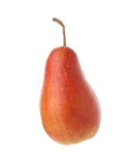 One whole ripe pear isolated on white