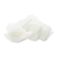 Pile of soy wax isolated on white