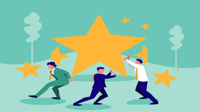 three men held the star or value rating steady with all their might