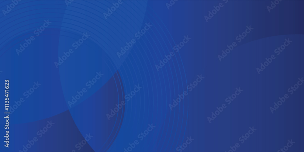 Wall mural abstract blue gradient geometric shapes background. vector illustration, modern circles.