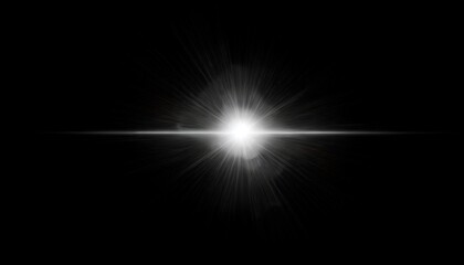 Lens Flare light over Black Background. Easy to add overlay or screen filter over Photos texture 