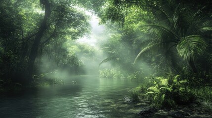 Obraz premium Mystical Jungle River