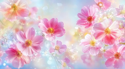 Flower bouquet. Vector floral spring illustration. Hello spring