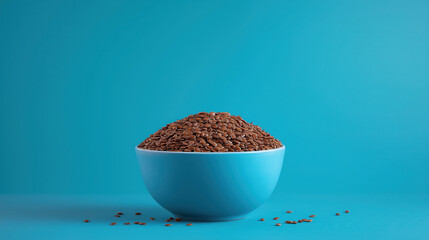 Studio Shot of Flax Seeds - Nutrient-Rich Superfood in Focus