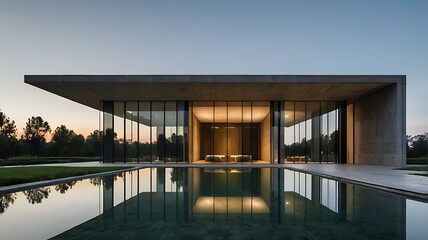 Excelent Minimalist Modern Masterpiece with Reflective Serenity