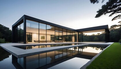 Obraz premium Excelent Minimalist Modern Masterpiece with Reflective Serenity