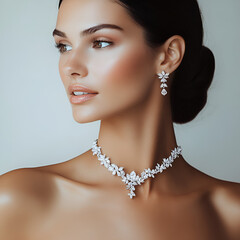 Beautiful model wearing incredible jewelry