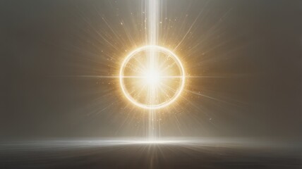 Obraz premium Glowing orb with light rays.