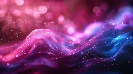 Fototapeta premium A vibrant abstract design featuring flowing waves of color and light.