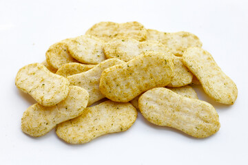 Japanese rice crackers with nori seaweed