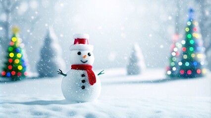 Fototapeta premium merry christmas background design winter wonderland