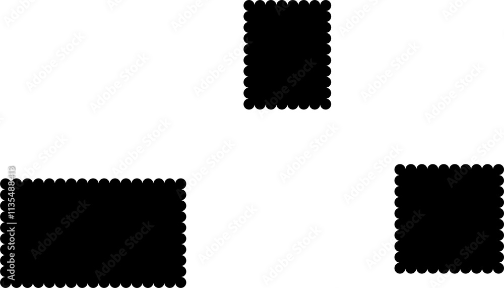 Poster cloudy wave curve edge borders vector set