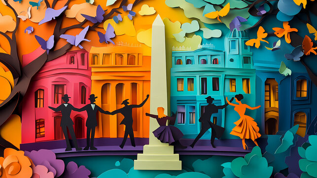 papercraft buenos aires obelisk