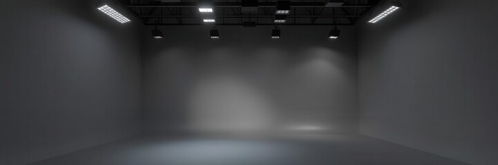 Gray background with soft, diffused lighting creating elegant shadows for product presentation, gray background, beautiful, stylish