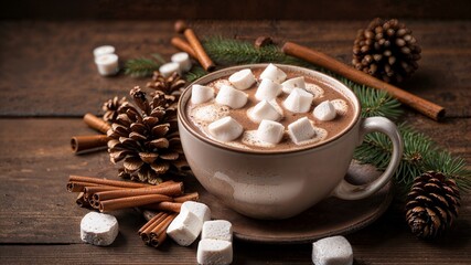 Cozy Hot Cocoa with Christmas Marshmallows