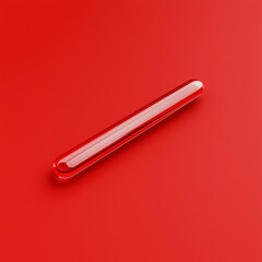 Obraz premium Vibrant and Enticing Lip Gloss Wand in Vibrant Red