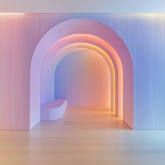 Fototapeta premium Bright LED Light Wall Enhancing Entertainment Spaces