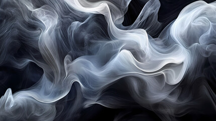 Obraz premium Smoky texture in shades of gray and black, suitable for dramatic and intense backdrops. Nightfall. Illustration