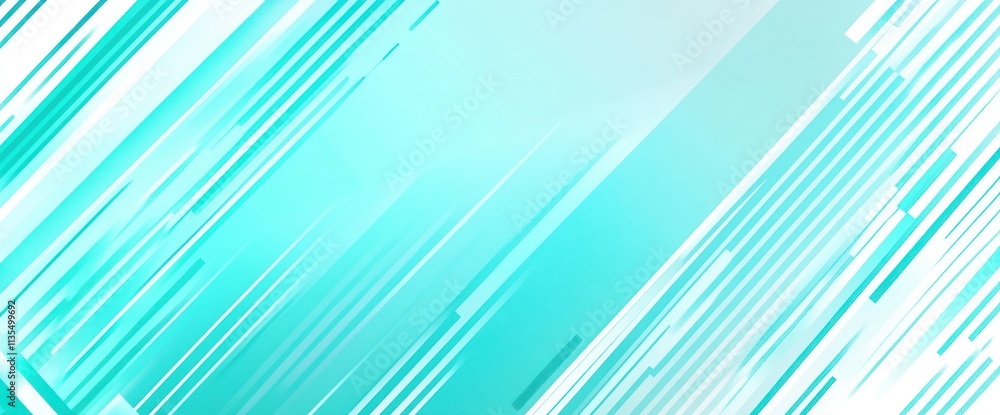 Poster Abstract teal lines with gradient background.