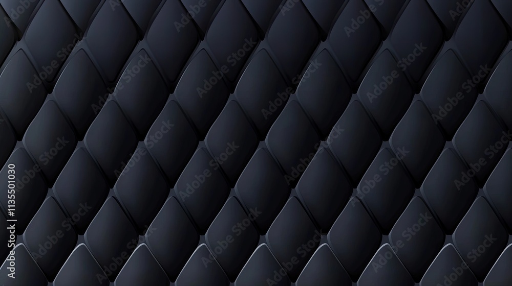 Poster elegant black pattern with interlocking shapes and textures