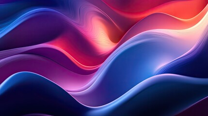 Fototapeta premium Colorful Waves of Abstract Art in Fluid Motion and Vibrant Design