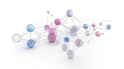 Abstract Network Structure with Graphical Nodes and Connections