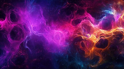 Obraz premium Vibrant Colorful Abstract Cosmic Background with Swirling Patterns