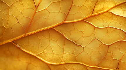 Obraz premium Seamless pattern of textured gold leaf with reflective highlights 