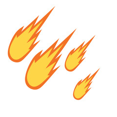 Hand drawn Vector meteor asteroid comet