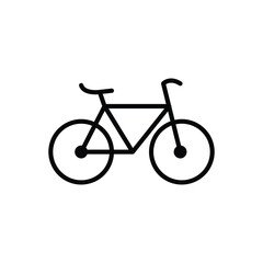 Obraz premium Bicycle vector icon, vector flat linear Bicycle logo concept trendy style illustration for web and app..eps