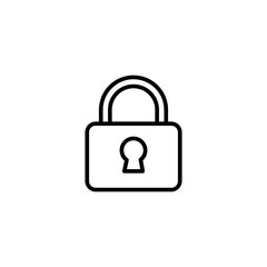 Locked icon.vector flat black trendy tyle linear illustration for web and app..eps