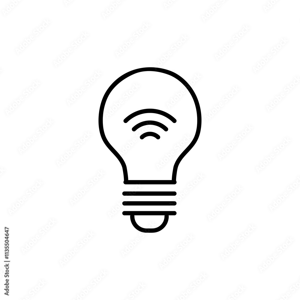 Poster smart light icon.vector flat black linear illustration for web and app..eps